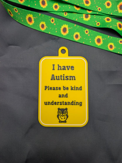 "I have Autism" Tag