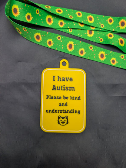 "I have Autism" Tag