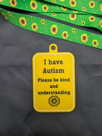 "I have Autism" Tag
